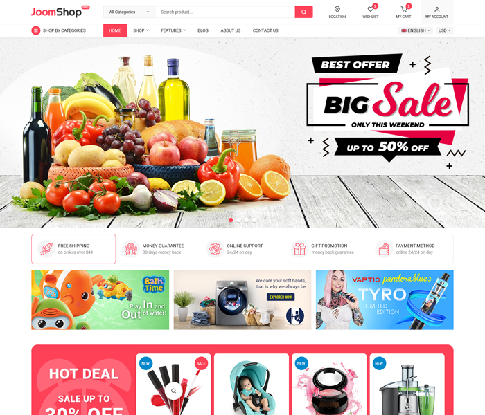 [PREVIEW] Sj JoomShop - Elegant eCommerce Joomla Template with JoomShopping Based