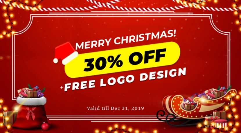 Merry Christmas 2019: 30% OFF Storewide & Free Xmas Logo Design