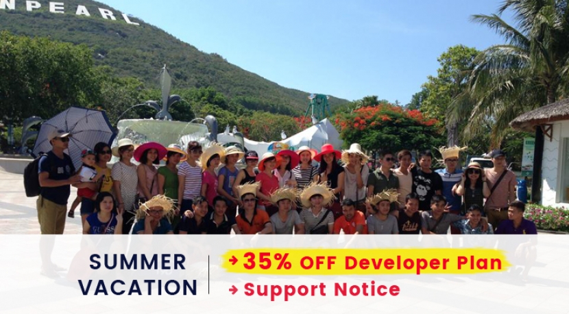 Vacation Announcement: 35% OFF on Developer Plan & Support Notice
